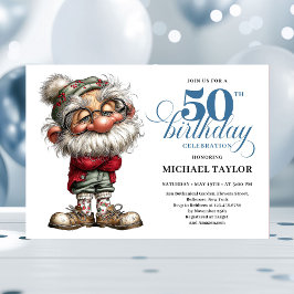 Funny Laugh Out Loud Man Turning 50 Invitation Einladung