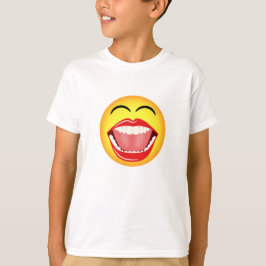 Funny Laughing Big Open Mouth Face Emoji T-Shirt
