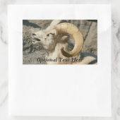 Funny Laughing Bighorn Sheep oder Ram Rechteckiger Aufkleber (Tasche)