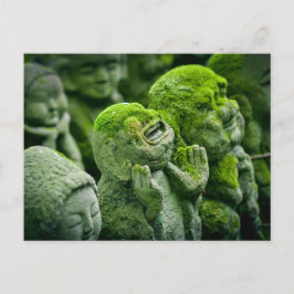 Funny Laughing Buddha Statue Kyoto Japan Foto Postkarte