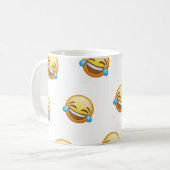 Funny Laughing Crying Emoji Graphic Kaffeetasse (Vorderseite Links)