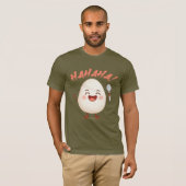 Funny Laughing Egg Cartoon Bella+Canvas T-Shirt (Vorne ganz)