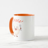 Funny Laughing Egg Cartoon Combo Mug | Cute Food  Tasse (Vorderseite Links)