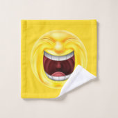 Funny Laughing Emoji Face Badhandtuch Set (Waschlappen)