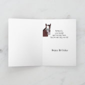 Funny Laughing Horse Alter Spaß Geburtstag Karte (Innenseite)
