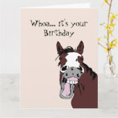 Funny Laughing Horse Alter Spaß Karte (Gelbe Blume)