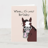 Funny Laughing Horse Birthday Spaß Card Karte (Vorderseite)