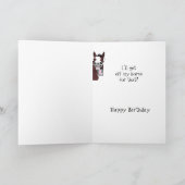Funny Laughing Horse Birthday Spaß Karte (Innenseite)