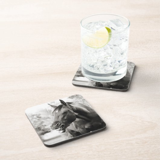 Funny Laughing Horse Untersetzer (Rechte Seite)