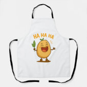 Funny Laughing Potato Apron Schürze (Vorderseite)