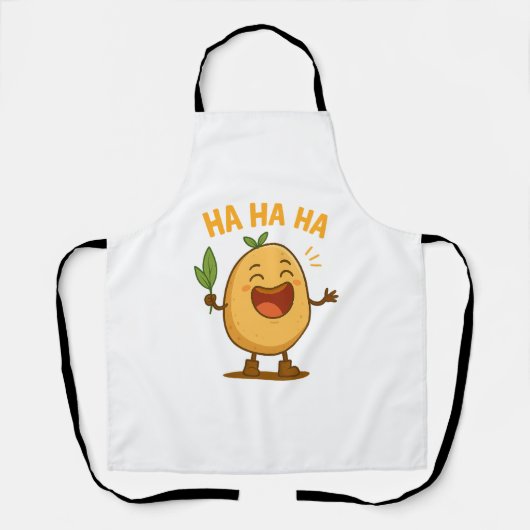 Funny Laughing Potato Apron Schürze (Vorderseite)