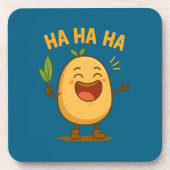 Funny Laughing Potato Coaster Set Getränkeuntersetzer (Vorderseite)