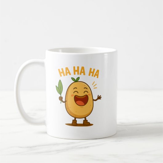 Funny Laughing Potato Mug Kaffeetasse (Links)