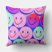Funny laughing smiling faces Design cushion Kissen (Rückseite)