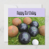 Funny Lavender Lawls Bowls, Flat Birthday Card Karte (Vorderseite)
