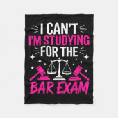 Funny Law School Student Gift - Can't Studying For Fleecedecke (Vorderseite)