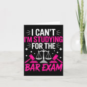 Funny Law School Student Gift - Can't Studying For Karte (Vorderseite)
