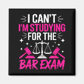 Funny Law School Student Gift - Can't Studying For Magnet (Vorne)