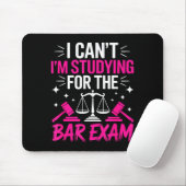Funny Law School Student Gift - Can't Studying For Mousepad (Mit Mouse)