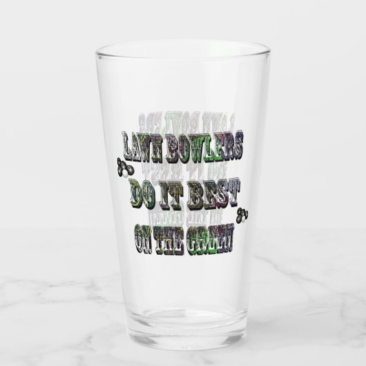 Funny Lawlers tun es am besten auf grün, Glas (Rückseite)