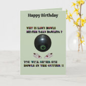 Funny Lawn Bowl Puns, Geburtstagskarte Karte (Gelbe Blume)
