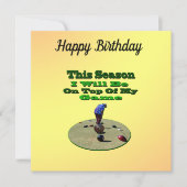 Funny Lawn Bowler, Flat Birthday Card (Vorderseite)