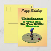 Funny Lawn Bowler, Postcard Postkarte (Vorne/Hinten)