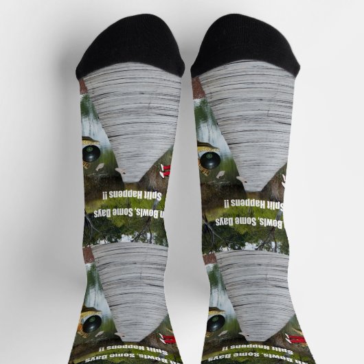 Funny Lawn Bowls Aussie Crocodile, Crew Socks Socken (Oben)