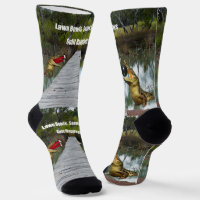 Funny Lawn Bowls Aussie Crocodile, Crew Socks