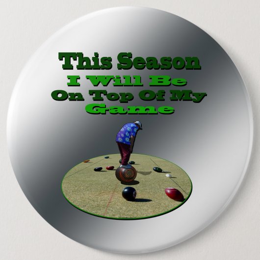 Funny Lawn Bowls, Big Abzeichen Button (Vorderseite)