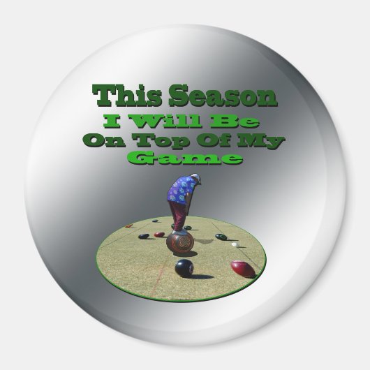 Funny Lawn Bowls, Big Kühlschrankmagnet (Vorne)