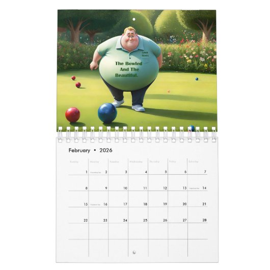 Funny Lawn Bowls Bilder und Puns, Kalender (Feb 2026)
