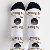 Funny Lawn Bowls Bowled Beautiful, Crew Socken (Oben)