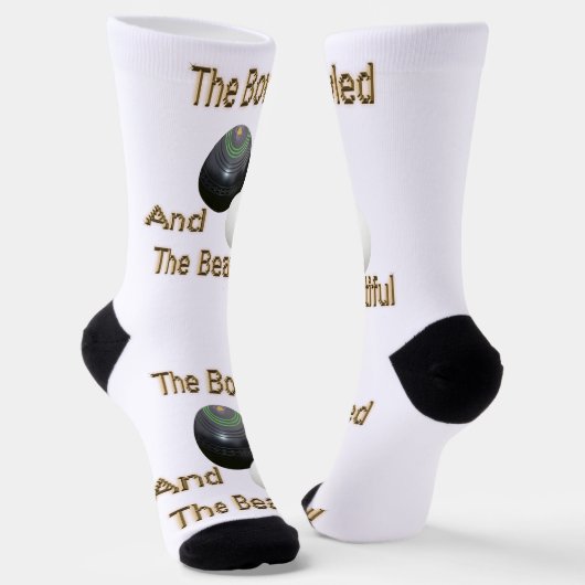 Funny Lawn Bowls Bowled Beautiful, Crew Socken (Gewinkelt)