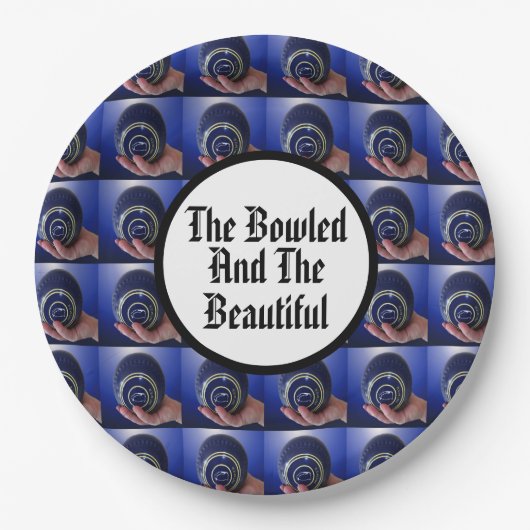 Funny Lawn Bowls Bowled Beautiful Design, Pappteller (Vorderseite)