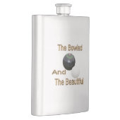 Funny Lawn Bowls Bowled Beautiful, Hip Flask Flachmann (Rechts)