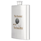 Funny Lawn Bowls Bowled Beautiful, Hip Flask Flachmann (Links)