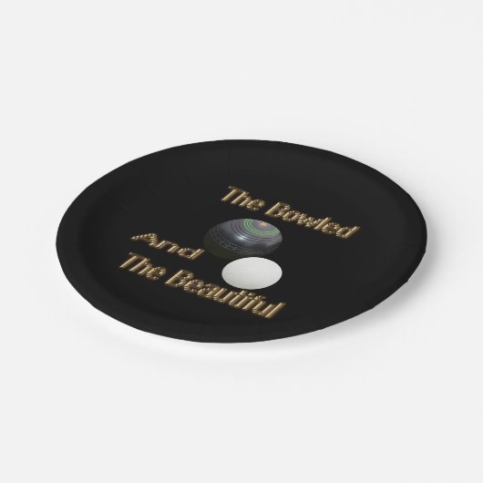 Funny Lawn Bowls Bowled Beautiful, Party Teller (Schrägansicht)