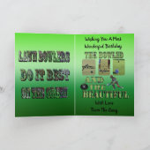 Funny Lawn Bowls Bowled Birthday Wishings Karte (Innenseite)