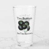 Funny Lawn Bowls Bowled und schönes Design, Glas (Rückseite)