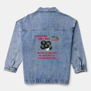Funny Lawn Bowls Christmas, Ladys Denim Jacket Jeansjacke