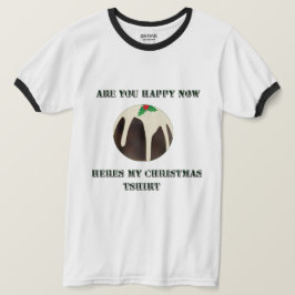 Funny Lawn Bowls Christmas Pudding , Ringer Tshirt