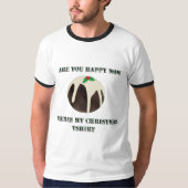 Funny Lawn Bowls Christmas Pudding , Ringer Tshirt (Vorderseite)