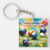Funny Lawn Bowls Color Splash, Schlüsselanhänger (Vorderseite)