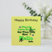 Funny Lawn Bowls Gruß, Flat Birthday Card (Stehend Vorderseite)