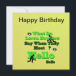 Funny Lawn Bowls Gruß, Flat Birthday Card<br><div class="desc">Bilder sind eine lustige Rasenschale Gruß mit Geburtstagswünsche</div>