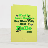 Funny Lawn Bowls Gruß, Geburtstagskarte Dankeskarte (Rückseite)