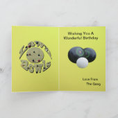 Funny Lawn Bowls Gruß, Geburtstagskarte Dankeskarte (Innenseite)