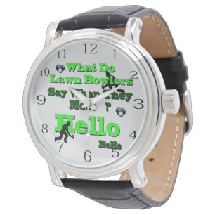 Funny Lawn Bowls Gruß, Mens Wrist Watch Armbanduhr