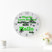 Funny Lawn Bowls Gruß, Wall Clock Große Wanduhr (Zuhause)